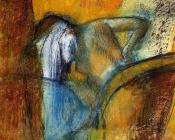 埃德加 德加 : Woman Seen from Behind, Drying Hair